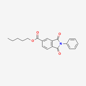 molecular formula C20H19NO4 B12485047 Pentyl 1,3-dioxo-2-phenylisoindole-5-carboxylate 