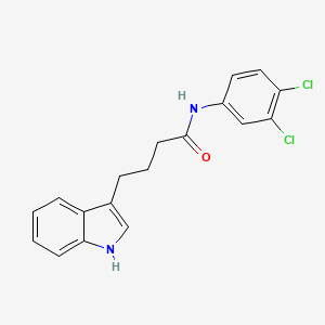 molecular formula C18H16Cl2N2O B12485080 N-(3,4-dichlorophenyl)-4-(1H-indol-3-yl)butanamide 