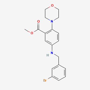 molecular formula C19H21BrN2O3 B12485102 Methyl 5-[(3-bromobenzyl)amino]-2-(morpholin-4-yl)benzoate 