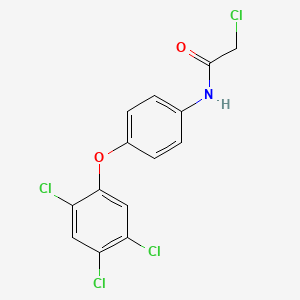 molecular formula C14H9Cl4NO2 B12485134 2-chloro-N-[4-(2,4,5-trichlorophenoxy)phenyl]acetamide 