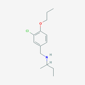 molecular formula C14H22ClNO B12485176 N-(3-chloro-4-propoxybenzyl)butan-2-amine 