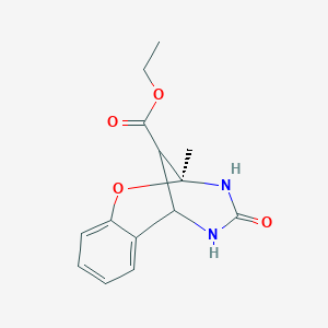 molecular formula C14H16N2O4 B12485232 ethyl (2S)-2-methyl-4-oxo-3,4,5,6-tetrahydro-2H-2,6-methano-1,3,5-benzoxadiazocine-11-carboxylate 
