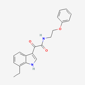 molecular formula C20H20N2O3 B12485243 2-(7-ethyl-1H-indol-3-yl)-2-oxo-N-(2-phenoxyethyl)acetamide 