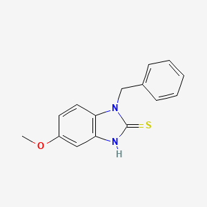 molecular formula C15H14N2OS B12485252 1-benzyl-5-methoxy-1H-benzimidazole-2-thiol 