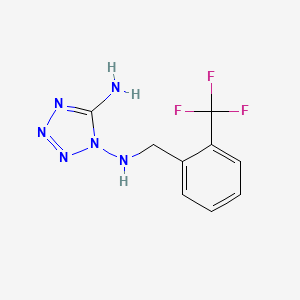 molecular formula C9H9F3N6 B12485271 N~1~-[2-(trifluoromethyl)benzyl]-1H-tetrazole-1,5-diamine 