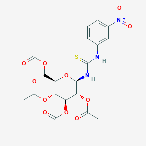 molecular formula C21H25N3O11S B12485281 2,3,4,6-tetra-O-acetyl-N-[(3-nitrophenyl)carbamothioyl]-beta-D-glucopyranosylamine 