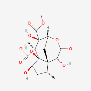 molecular formula C16H20O10 B1248539 Veranisatin C 