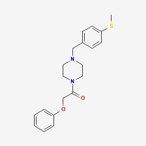 molecular formula C20H24N2O2S B12485481 1-{4-[4-(Methylsulfanyl)benzyl]piperazin-1-yl}-2-phenoxyethanone 