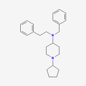 molecular formula C25H34N2 B12485570 N-benzyl-1-cyclopentyl-N-(2-phenylethyl)piperidin-4-amine 