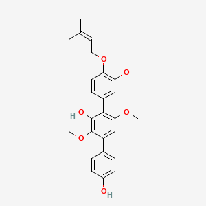 molecular formula C26H28O6 B1248562 3-Methoxyterprenin 