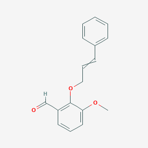 molecular formula C17H16O3 B12485674 3-Methoxy-2-(3-phenylprop-2-enoxy)benzaldehyde 