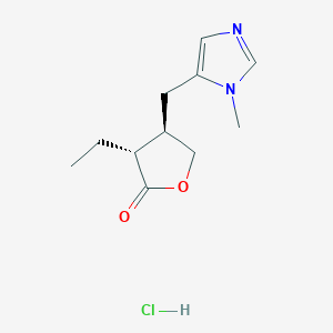 molecular formula C11H17ClN2O2 B124857 Isopilocarpine hydrochloride CAS No. 28958-85-2