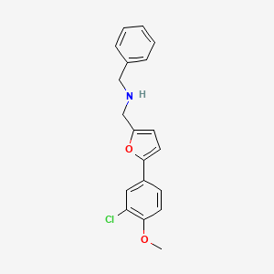 molecular formula C19H18ClNO2 B12485814 N-benzyl-1-[5-(3-chloro-4-methoxyphenyl)furan-2-yl]methanamine 