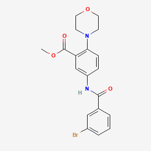 molecular formula C19H19BrN2O4 B12485886 Methyl 5-{[(3-bromophenyl)carbonyl]amino}-2-(morpholin-4-yl)benzoate 