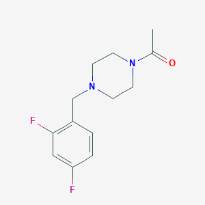 1-[4-[(2,4-Difluorophenyl)methyl]piperazin-1-yl]ethanone