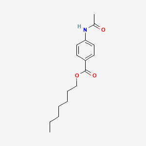 molecular formula C16H23NO3 B12485931 Heptyl 4-acetamidobenzoate 