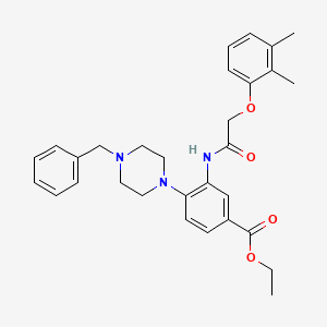 molecular formula C30H35N3O4 B12485951 Ethyl 4-(4-benzylpiperazin-1-yl)-3-{[(2,3-dimethylphenoxy)acetyl]amino}benzoate 