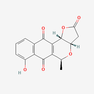 molecular formula C16H12O6 B1248600 (11S,15S,17S)-4-hydroxy-17-methyl-12,16-dioxatetracyclo[8.7.0.03,8.011,15]heptadeca-1(10),3(8),4,6-tetraene-2,9,13-trione 