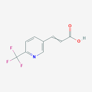 molecular formula C9H6F3NO2 B12486089 3-(6-Trifluoromethyl-3-pyridinyl)-2-propenoic acid 