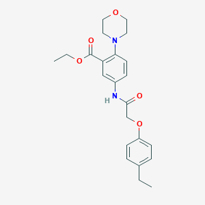 molecular formula C23H28N2O5 B12486104 Ethyl 5-{[(4-ethylphenoxy)acetyl]amino}-2-(morpholin-4-yl)benzoate 