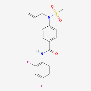 molecular formula C17H16F2N2O3S B12486116 N-(2,4-difluorophenyl)-4-[(methylsulfonyl)(prop-2-en-1-yl)amino]benzamide 