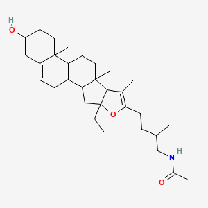molecular formula C31H49NO3 B12486117 N-[16-ethyl-3-hydroxyfurosta-5,20(22)-dien-26-yl]acetamide 