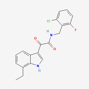 molecular formula C19H16ClFN2O2 B12486167 N-(2-chloro-6-fluorobenzyl)-2-(7-ethyl-1H-indol-3-yl)-2-oxoacetamide 