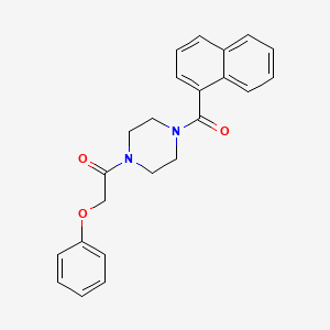 molecular formula C23H22N2O3 B12486174 1-[4-(Naphthalen-1-ylcarbonyl)piperazin-1-yl]-2-phenoxyethanone 
