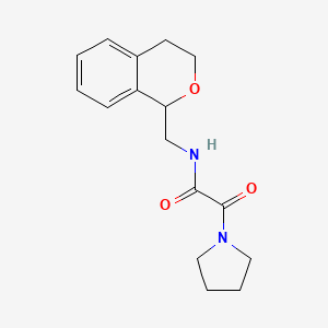 molecular formula C16H20N2O3 B12486210 N-(3,4-dihydro-1H-isochromen-1-ylmethyl)-2-oxo-2-(pyrrolidin-1-yl)acetamide 