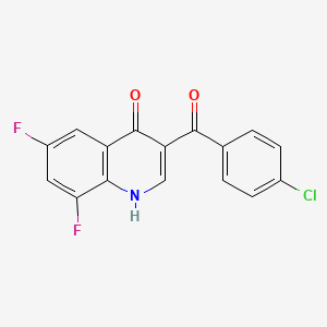 molecular formula C16H8ClF2NO2 B12486255 3-[(4-chlorophenyl)carbonyl]-6,8-difluoroquinolin-4(1H)-one 