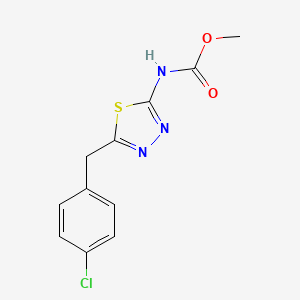 molecular formula C11H10ClN3O2S B12486295 Methyl [5-(4-chlorobenzyl)-1,3,4-thiadiazol-2-yl]carbamate 