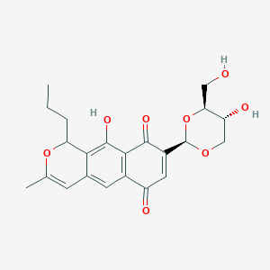 molecular formula C22H24O8 B1248630 Alnumycin 
