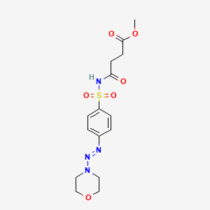 molecular formula C15H20N4O6S B12486588 methyl 4-[({4-[(E)-morpholin-4-yldiazenyl]phenyl}sulfonyl)amino]-4-oxobutanoate 