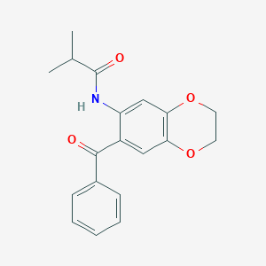 molecular formula C19H19NO4 B12486687 N-(7-Benzoyl-2,3-dihydro-benzo[1,4]dioxin-6-yl)-isobutyramide 