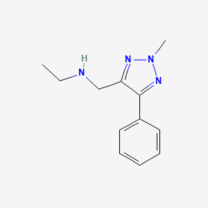 molecular formula C12H16N4 B12486731 N-[(2-methyl-5-phenyl-2H-1,2,3-triazol-4-yl)methyl]ethanamine 