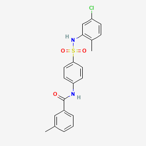 molecular formula C21H19ClN2O3S B12486733 N-{4-[(5-chloro-2-methylphenyl)sulfamoyl]phenyl}-3-methylbenzamide 