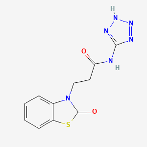 molecular formula C11H10N6O2S B12486753 3-(2-oxo-1,3-benzothiazol-3(2H)-yl)-N-(1H-tetrazol-5-yl)propanamide 