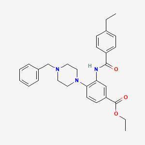 molecular formula C29H33N3O3 B12486754 Ethyl 4-(4-benzylpiperazin-1-yl)-3-{[(4-ethylphenyl)carbonyl]amino}benzoate 