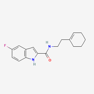 molecular formula C17H19FN2O B12486779 N-[2-(cyclohex-1-en-1-yl)ethyl]-5-fluoro-1H-indole-2-carboxamide 