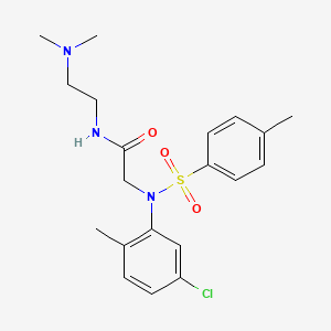 molecular formula C20H26ClN3O3S B12486783 2-[N-(5-chloro-2-methylphenyl)-4-methylbenzenesulfonamido]-N-[2-(dimethylamino)ethyl]acetamide 