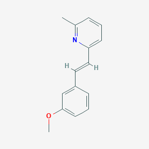 molecular formula C15H15NO B124868 2-[(E)-2-(3-methoxyphenyl)ethenyl]-6-methylpyridine CAS No. 219911-88-3