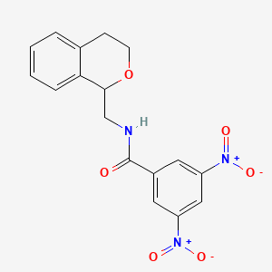 molecular formula C17H15N3O6 B12486847 N-(3,4-dihydro-1H-isochromen-1-ylmethyl)-3,5-dinitrobenzamide 