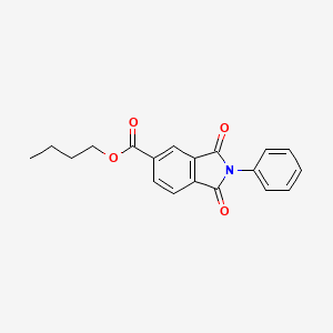molecular formula C19H17NO4 B12486862 Butyl 1,3-dioxo-2-phenylisoindole-5-carboxylate 