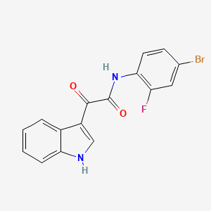 molecular formula C16H10BrFN2O2 B12486879 N-(4-bromo-2-fluorophenyl)-2-(1H-indol-3-yl)-2-oxoacetamide 
