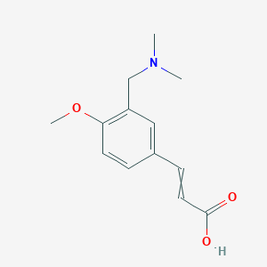 molecular formula C13H17NO3 B12486922 3-[3-[(Dimethylamino)methyl]-4-methoxyphenyl]prop-2-enoic acid 