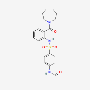molecular formula C21H25N3O4S B12486971 N-(4-{[2-(azepan-1-ylcarbonyl)phenyl]sulfamoyl}phenyl)acetamide 