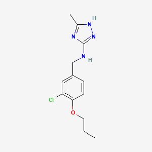 molecular formula C13H17ClN4O B12487074 N-(3-chloro-4-propoxybenzyl)-3-methyl-1H-1,2,4-triazol-5-amine 
