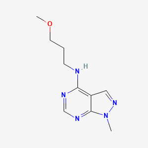 molecular formula C10H15N5O B12487082 N-(3-methoxypropyl)-1-methylpyrazolo[3,4-d]pyrimidin-4-amine 