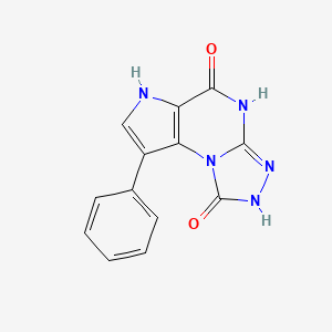 molecular formula C13H9N5O2 B12487125 8-phenyl-2,4-dihydro-1H-pyrrolo[2,3-e][1,2,4]triazolo[4,3-a]pyrimidine-1,5(6H)-dione 