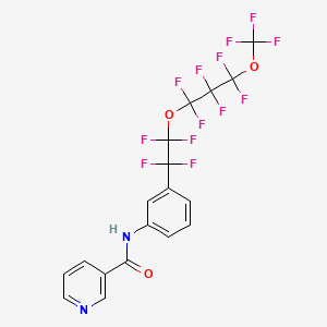 molecular formula C18H9F13N2O3 B12487152 N-(3-{1,1,2,2-tetrafluoro-2-[1,1,2,2,3,3-hexafluoro-3-(trifluoromethoxy)propoxy]ethyl}phenyl)pyridine-3-carboxamide 